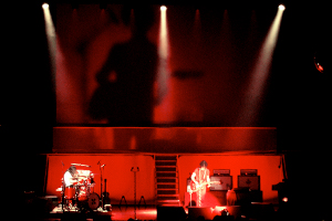 White Stripes stage design